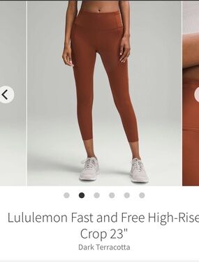 lululemon High-Rise Cropped Leggings in Dark Terracotta